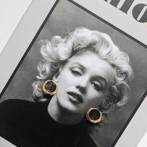gold buckle huggie earrings simple dainty